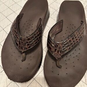 Volatile wedge flip flop sandals 7